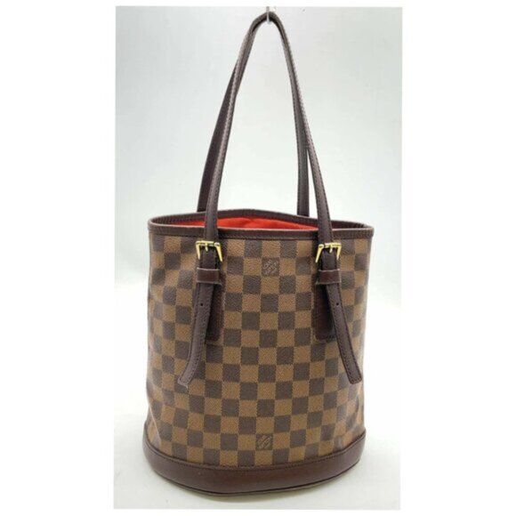 Louis Vuitton Damier Ebene Marais Bucket W/Box/Pouch 494-082625 - Picture 2 of 16